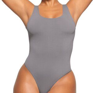 Skims Soft Smoothing Seamless Thong Bodysuit - Pacific - Size Large